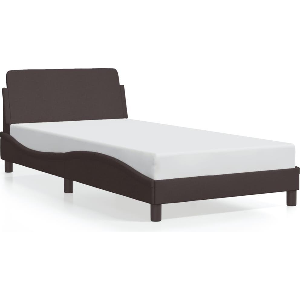 VidaXL, Bett, Bettgestell mit Kopfteil Stoff (100 x 200 cm)