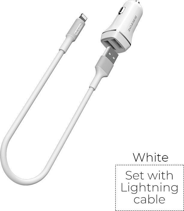 Immagine prodotto Borofone 2x spina USB-A 2.4 A (BFO-BZ2-LW)