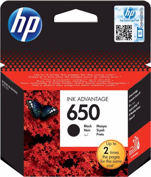 Produktbild HP 650 - Schwarz - Original - Ink Advantage - Tintenpatrone (BK)