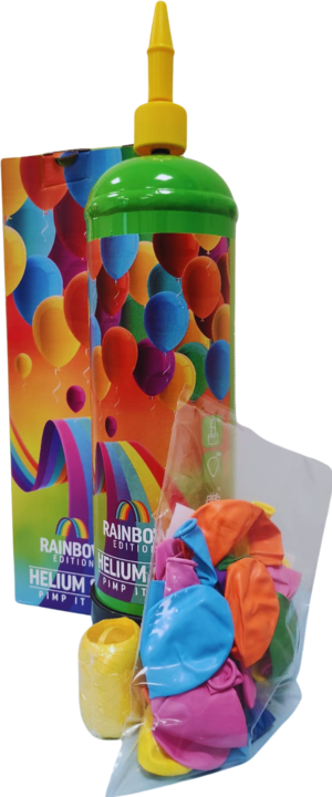 Actual product image Pimp It Up Helium set Rainbow Edition (2.2 litres / 30 balloons)