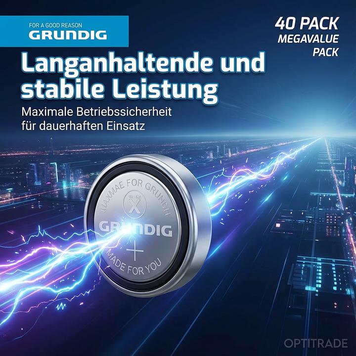 Produktbild Grundig Lithiumbatterie 40 Stück (40 Stk., Gerätespezifisch, 13 mAh)