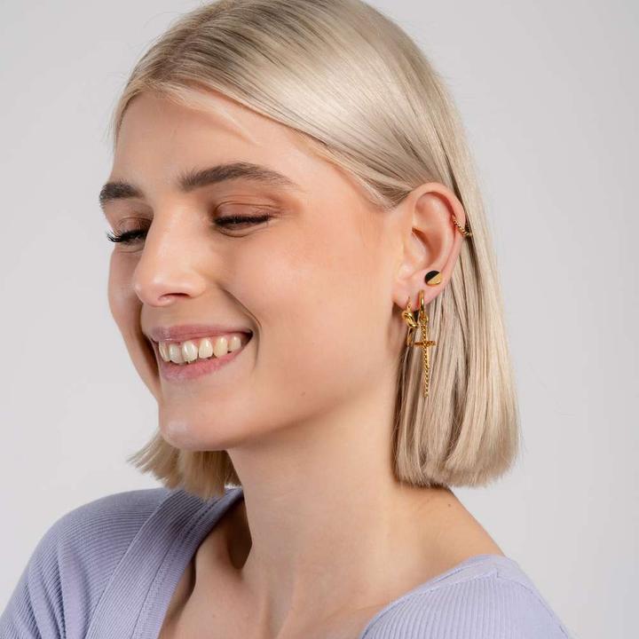 Immagine prodotto Bijouteria Piercing orecchio (Rivestimento in PVD (colore oro), Acciaio chirurgico 316L)