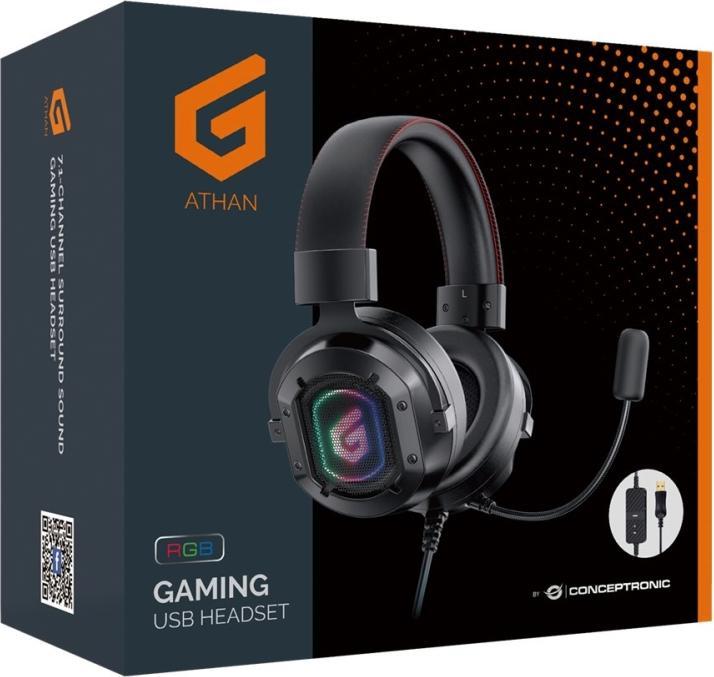 Actual product image Conceptronic Headset USB 2.2m cable,Micro,Volume,7.1sound (Cable)