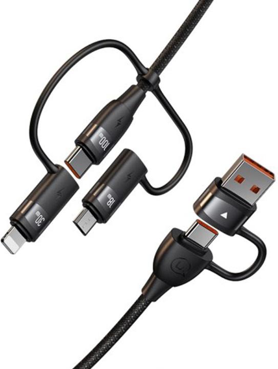 Image du produit Usams US-SJ645 U85 PD100W A+C to C+L+M 6in1 Fast Charging Cable 1.2m (1.20 m, USB 3.2 Gen 1)