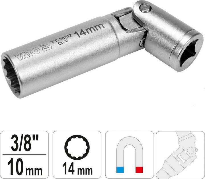 Actual product image Yato Spark plug spanner