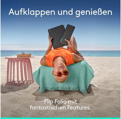 Actual product image Logitech Flip Folio (Swiss, iPad Air 13 2024 (M2), iPad Air 13 2025, iPad Pro 13 2024 (M4), iPad Pro 13 2025)