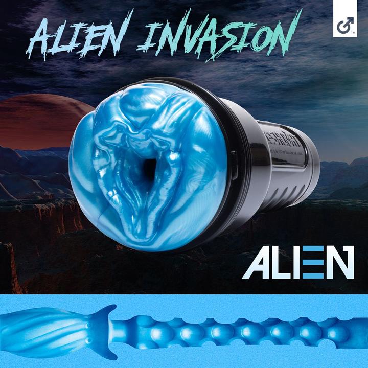 Actual product image Fleshlight Alien Blau