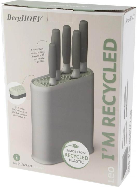 Produktbild BergHoff Messerblock-Set mit Messer Leo Balance Grau/Grün