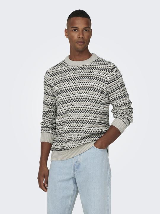 Actual product image Only & Sons ONSMUSA REG 3 STRUC CREW KNIT Strickpullover (XXL)