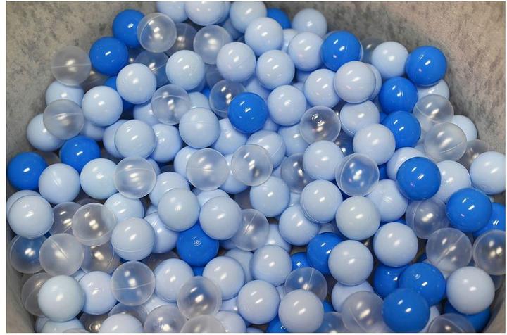 Actual product image Knorrtoys Bällebad soft - "Grey" - 300 balls soft blue/blue/transparent (ca. 6cm Durchmesser)