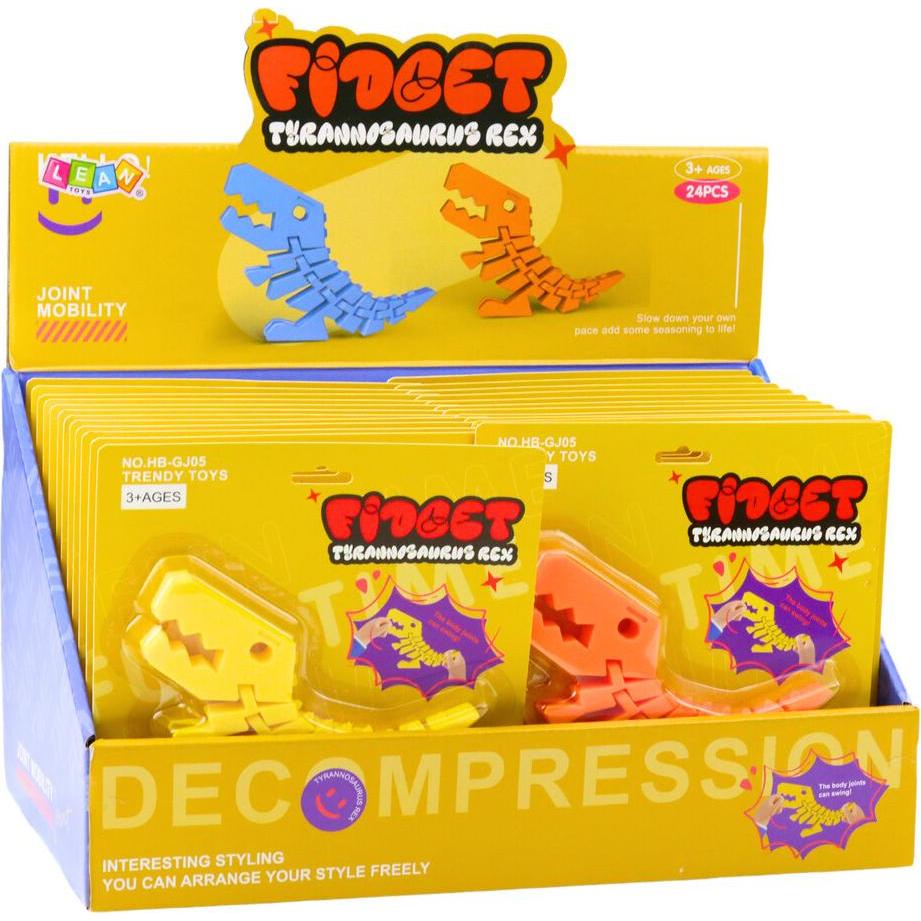 Lean Toys Lean Dinosaurier Puzzle Fidget 3D Flexibles Biegepuzzle Mix