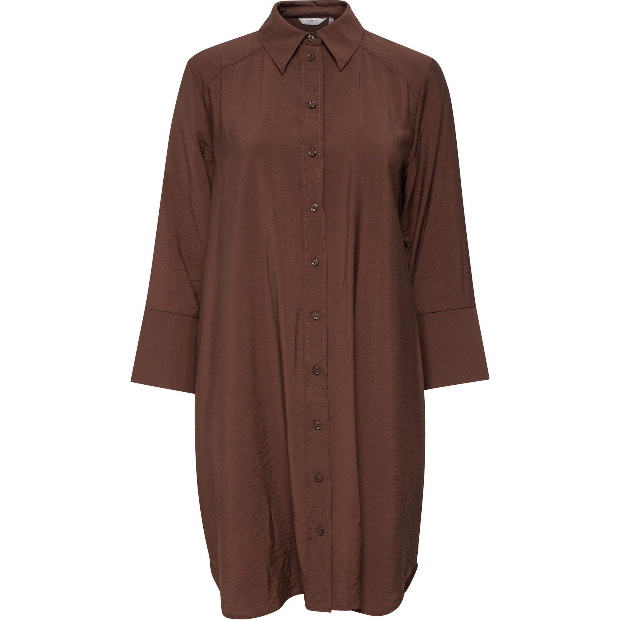 B.young, Damen, Kleider, hemdkleid gino, Braun, (36)