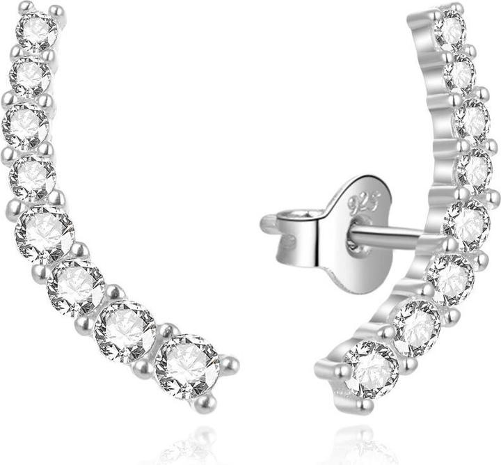 Image du produit Beneto Boucles d'oreilles longitudinales modernes avec zircons clairs AGUP2344L (L)