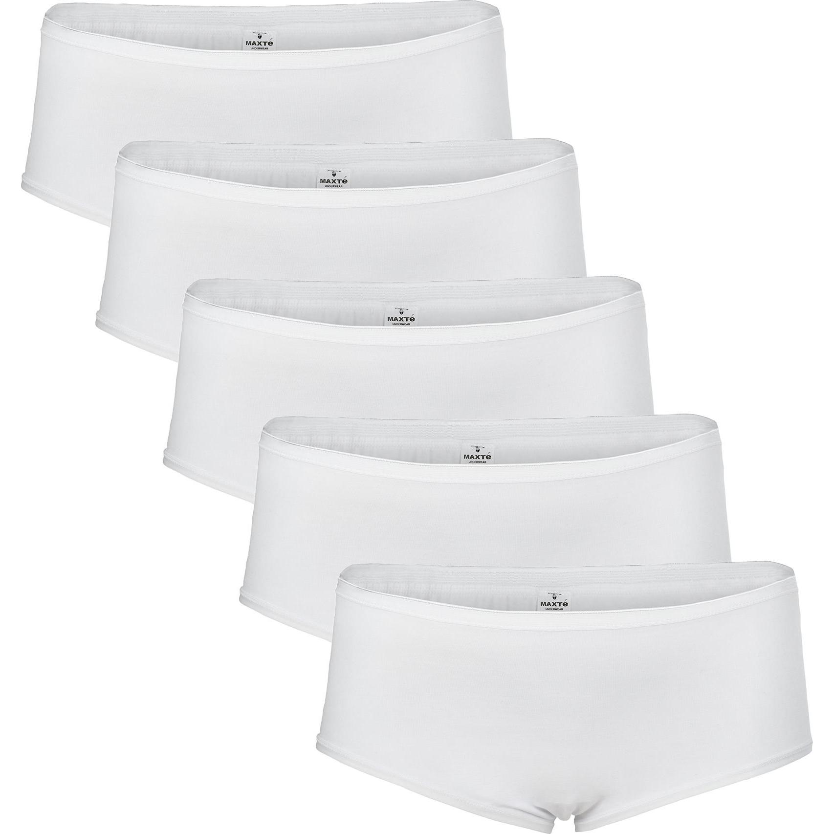 Thumbnail - Maxte, Damen, Unterhosen, BASIC MAX Boxershorts 5er Pack, Weiss, (M, 5er Pack)