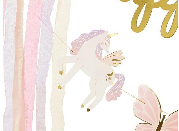 Actual product image Partydeco Birthday garland unicorn Cuty