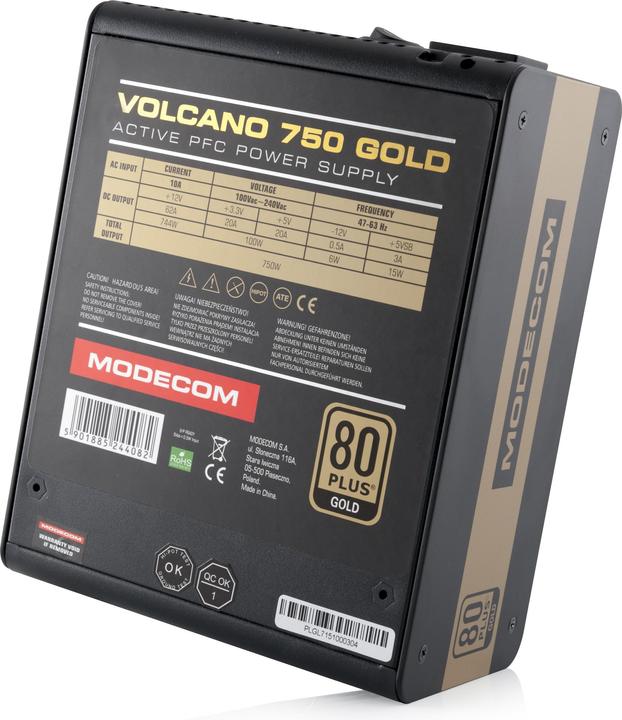 Produktbild Modecom Volcano 750 GOLD - Netzteil (intern) (750 W)