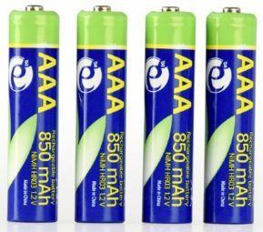 Immagine prodotto Energenie Batterie istantanee AAA ricaricabili (pronte all'uso), 850mAh, 4 pezzi in blister (4 pz., AAA, 850 mAh)