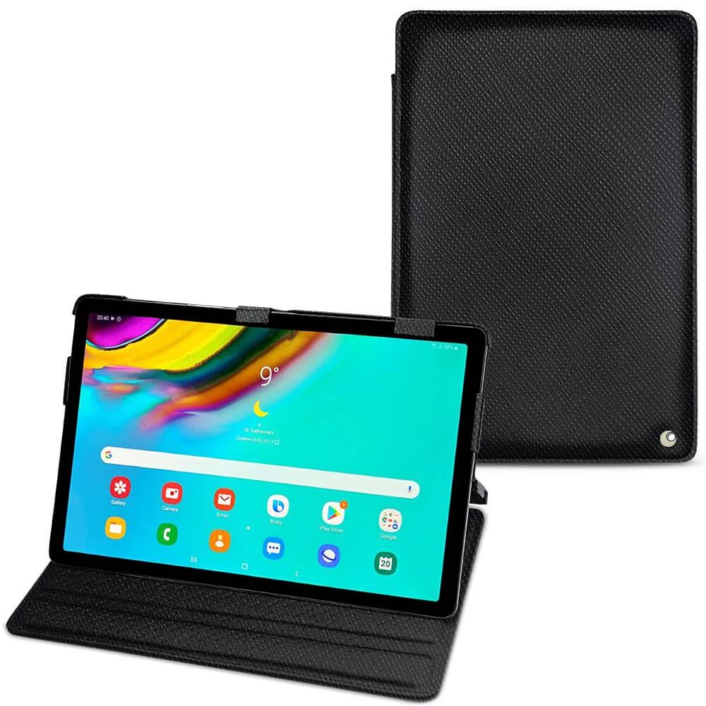 Noreve Lederschutzhülle horizontal (Galaxy Tab S5e), Tablet Hülle, Schwarz