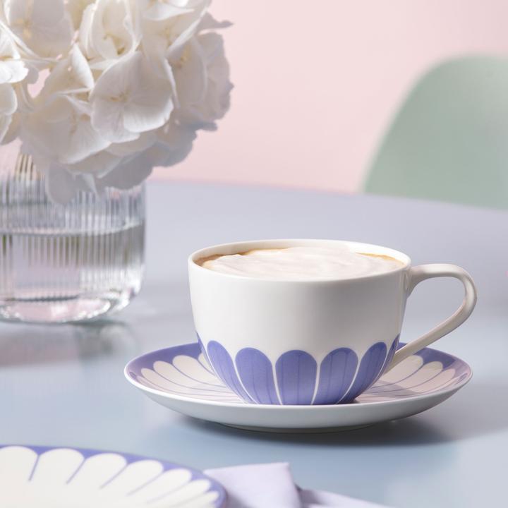 Produktbild Villeroy & Boch Fleur Couleur Cappuccinotassen mit Untertassen (300 ml, 6x)