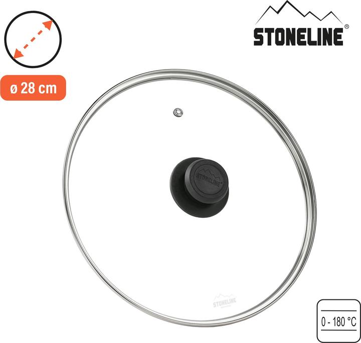 Actual product image Stoneline Glass lid 28 cm (28 cm, Glass)