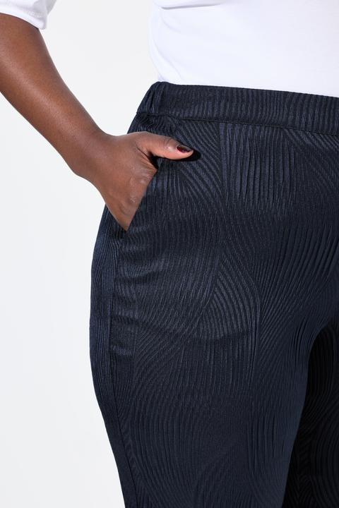Immagine prodotto Ulla Popken Pantaloni con texture, taglio della gamba ampio e dritto e cintura comoda (42)