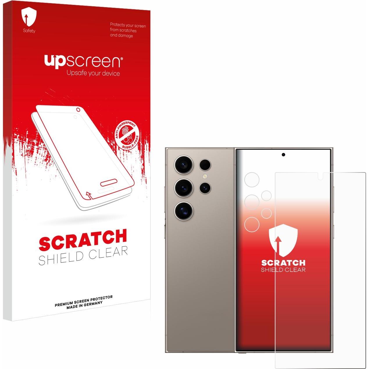 upscreen Scratch Shield Displayschutz (1 Stück, Samsung Galaxy S24 Ultra), Smartphone Schutzfolie, Transparent