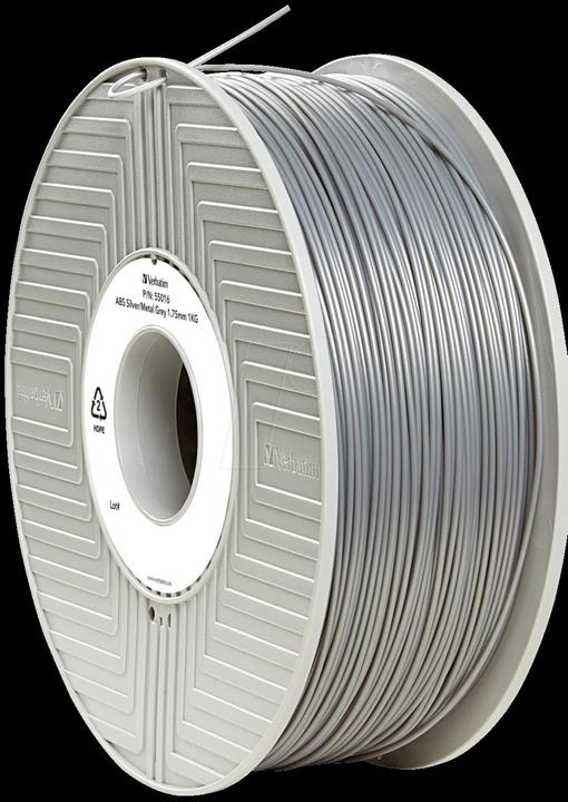 Actual product image Verbatim ABS Filament 1.75 mm (ABS, 1.75 mm, 1000 g, Silver)