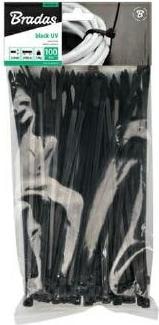 Bradas OPASKA PLASTIK CZARNA 9.8x810/100szt (Fascette in plastica, 810 mm, 100 pz.)
