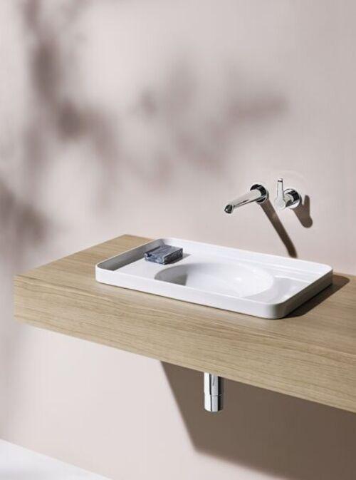 Actual product image Laufen Built-in washbasin VAL v ob with overflow without tap hole white LCC (360 mm, 550 mm)