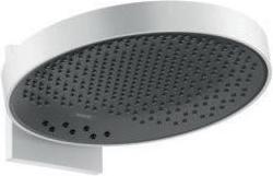 Produktbild hansgrohe Rainfinity 3jet Kopfbrause mit Brausearm : Farbe - Matt White (3 Strahlarten, 28.10 l/min)