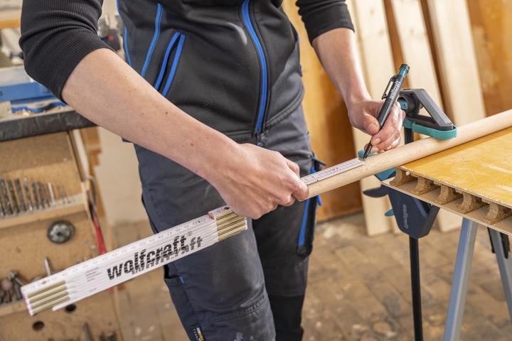 Actual product image wolfcraft 1 folding rule 2m beech wood (0.21 m)