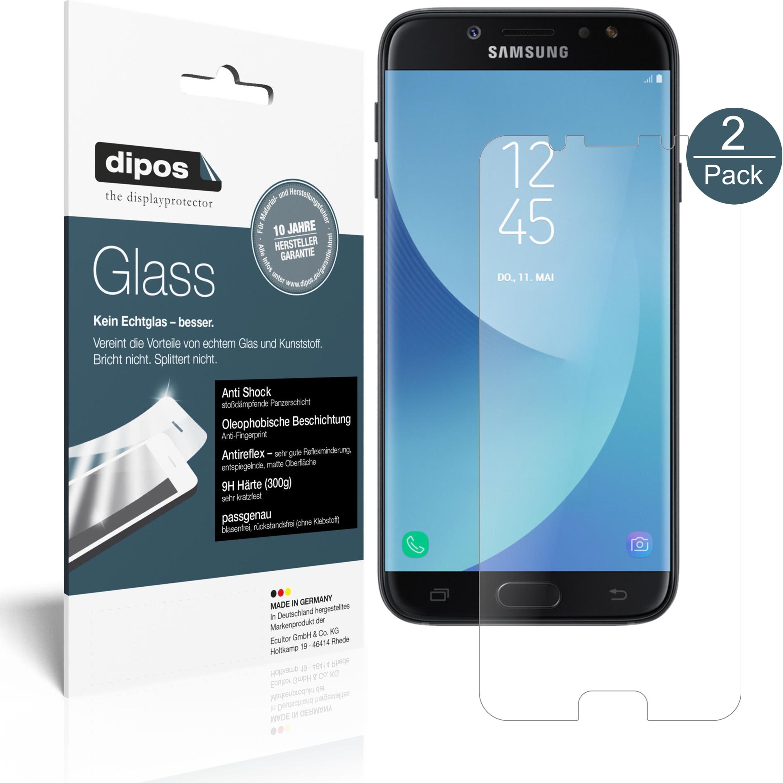 Dipos Displayschutz Anti-Shock (1 Stück, Samsung Galaxy J7 2017), Smartphone Schutzfolie, Transparent