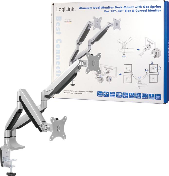 Produktbild LogiLink Monitor Schreibtischhalterung (Tisch, 32")