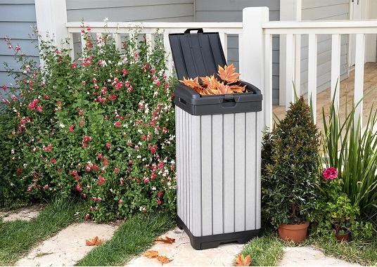 Actual product image Keter Outdoor resin dustbin 41x41x87,4h