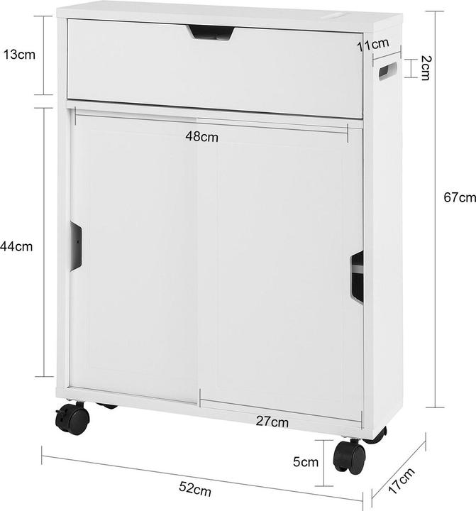 Produktbild SoBuy Badezimmerschrank (52 x 17 x 67 cm)