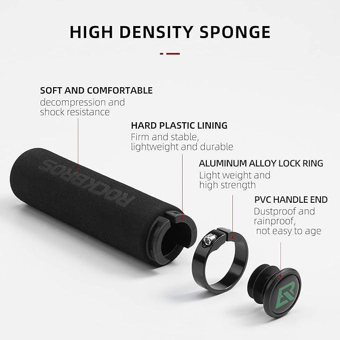 Produktbild Rockbros BT1001BKBK sponge bicycle handlebar grips - black