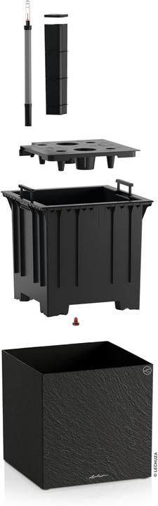 Produktbild Lechuza CANTO Slatestone 40 low Grau (40 x 40 x 40 cm)