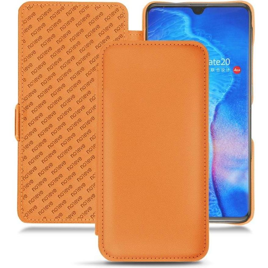 Noreve Lederschutzhülle horizontal (Huawei Mate 20), Smartphone Hülle, Orange