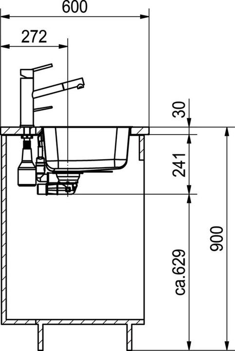 Produktbild Franke Largo LAX 610 50 (35) (Einbauspüle, 52.40 cm, 37.40 cm)