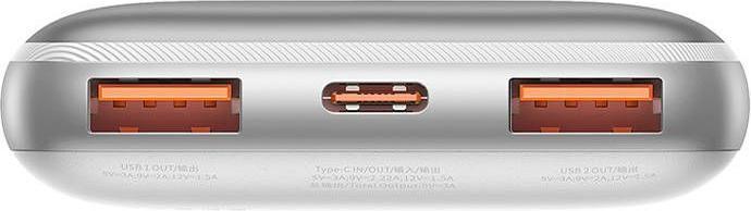 Actual product image Baseus Bipow Pro Power Bank 10,000mAh 20W + USB 3A 0.3m Cable White (PPBD040102) (10000 mAh, 20 W, 37 Wh)