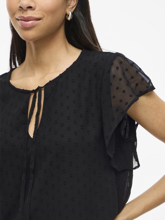 Actual product image Vila Dotted top with short sleeves (36)