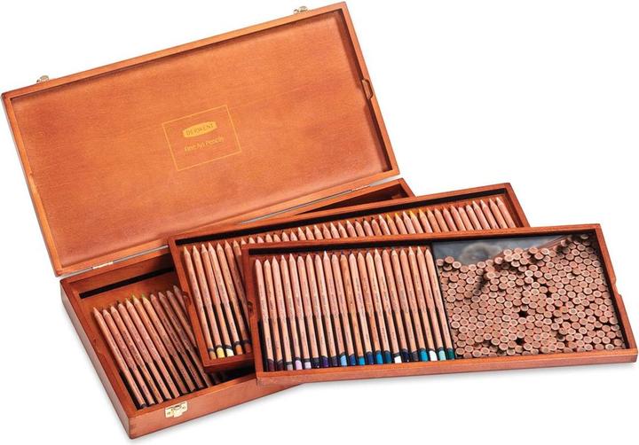 Image du produit Derwent Crayons de couleur dans boîte cadeau en bois (100x)