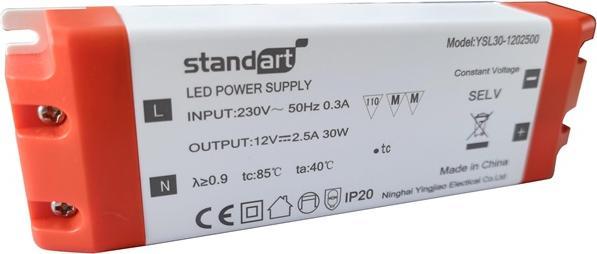 Image du produit Standart ADAPTATEUR DE PUISSANCE LED 30W 2.5A 12V DC IP20