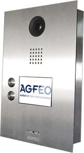 Actual product image Agfeo IP video TFE 2 - 8.89 cm (3.5 inches) - TFT - 480 x 320 pixels - stainless steel - IP65 - (Ethernet)