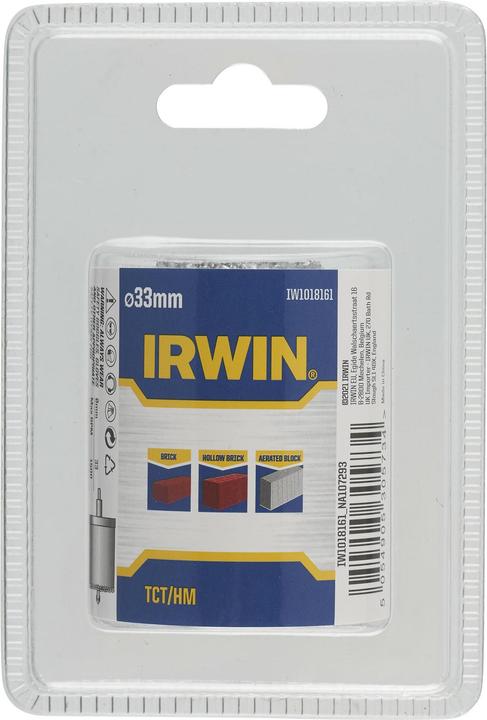 Image du produit Irwin OTWORNICA TCT/HM BEZ ADAPTERA 33mm do cegieł, pustaków i betonu komórkowego (33 mm)
