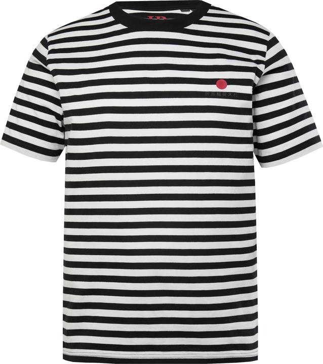 Image du produit JP1880 T-shirt JP 1880 à rayures, manches courtes et imprimé sur le devant - jusqu'au 8 XL (6XL)
