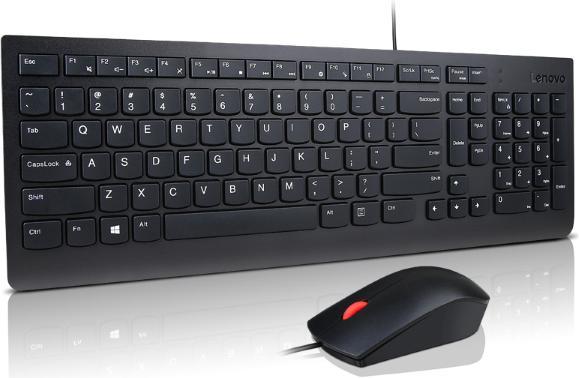 Actual product image Lenovo Essential Wired Combo Keyboard and Mouse (Italy 141) (IT, Cable)