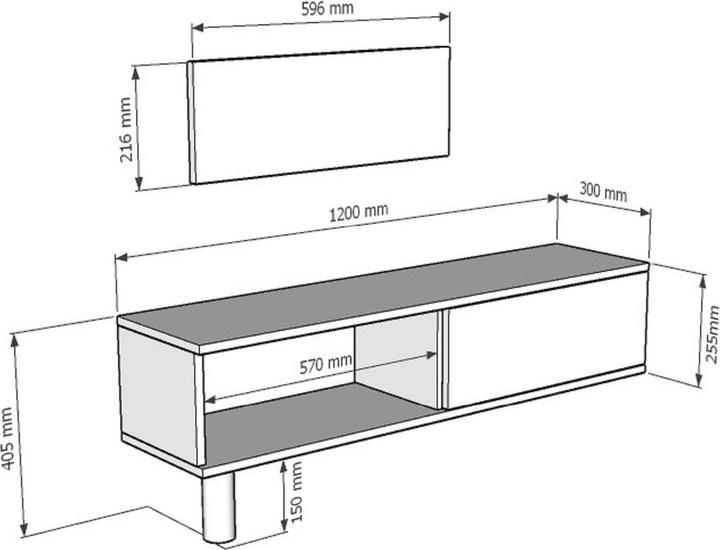 Produktbild Kalune Design Corsa 120 TV Stand (120 x 32 x 80.60 cm)