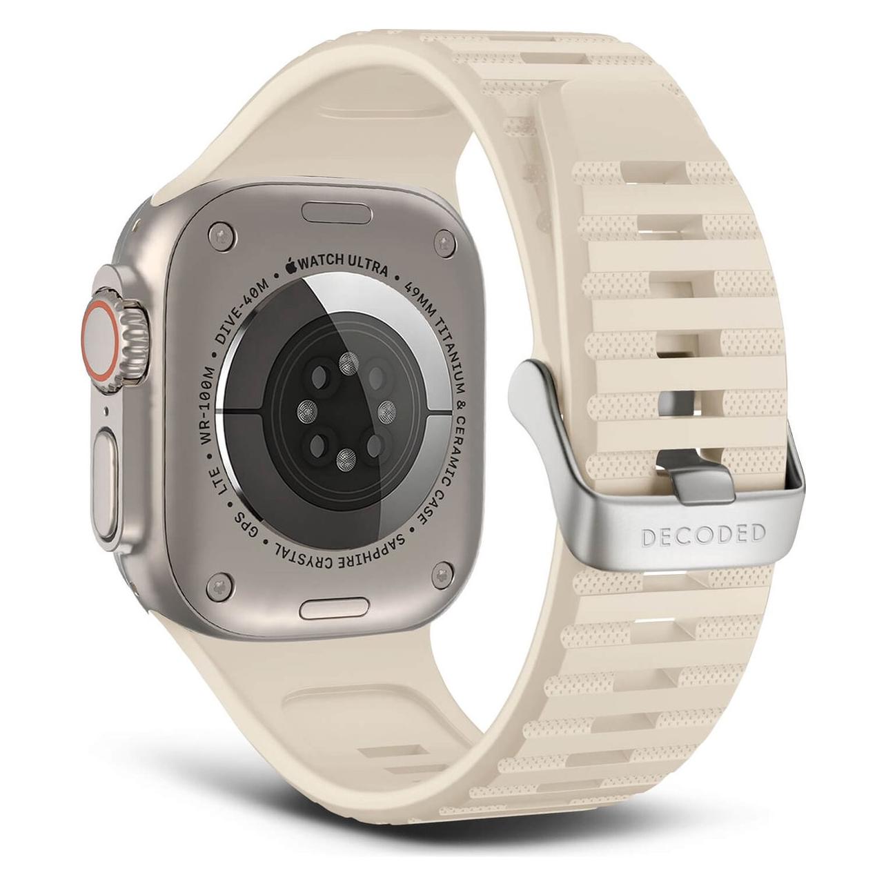 Decoded Ultra Traction - Silikonarmband Für Apple Watch (Silikon), Uhrenarmband, Weiss