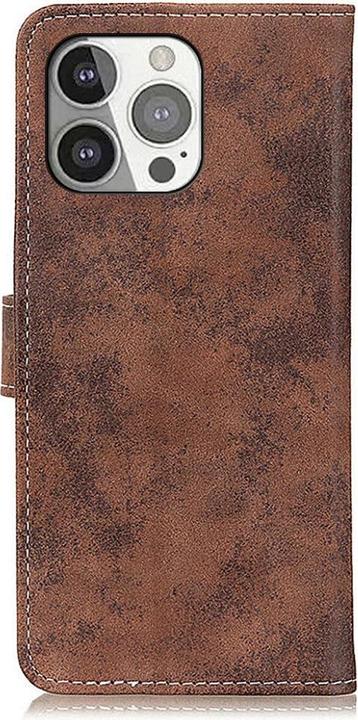 Actual product image Cover-Discount iPhone 13 Pro - Vintage case suede look brown (Apple iPhone 13 Pro)
